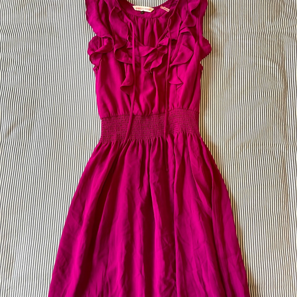 Rebecca Taylor Dress in Magenta (Size 4)